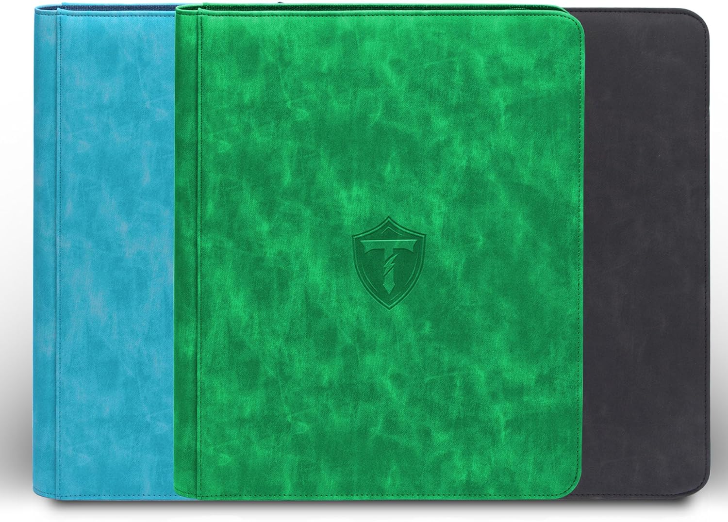 9-Pocket Trading Card Binder Album for Top Loader Cards – Holds 252 Cards, Compatible with 3" x 4" Sleeves, Card Holder for PTCG, Sports, TCG, Yu-Gi-Oh, MTG (Green)