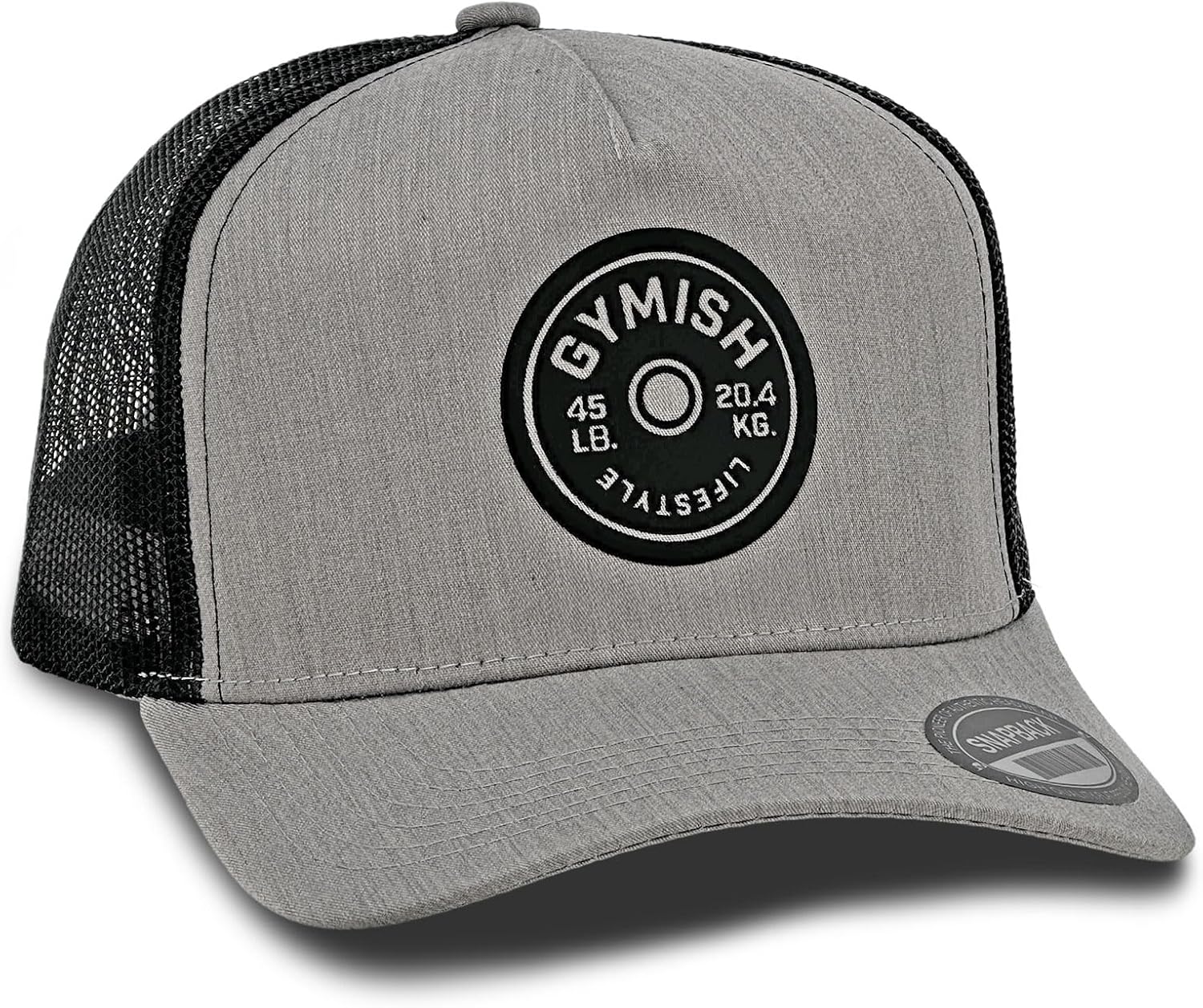 Gym Weight Plate Workout Hat for Men Classic 7 Panel Laser Vented Snapback Hat Mens Gifts