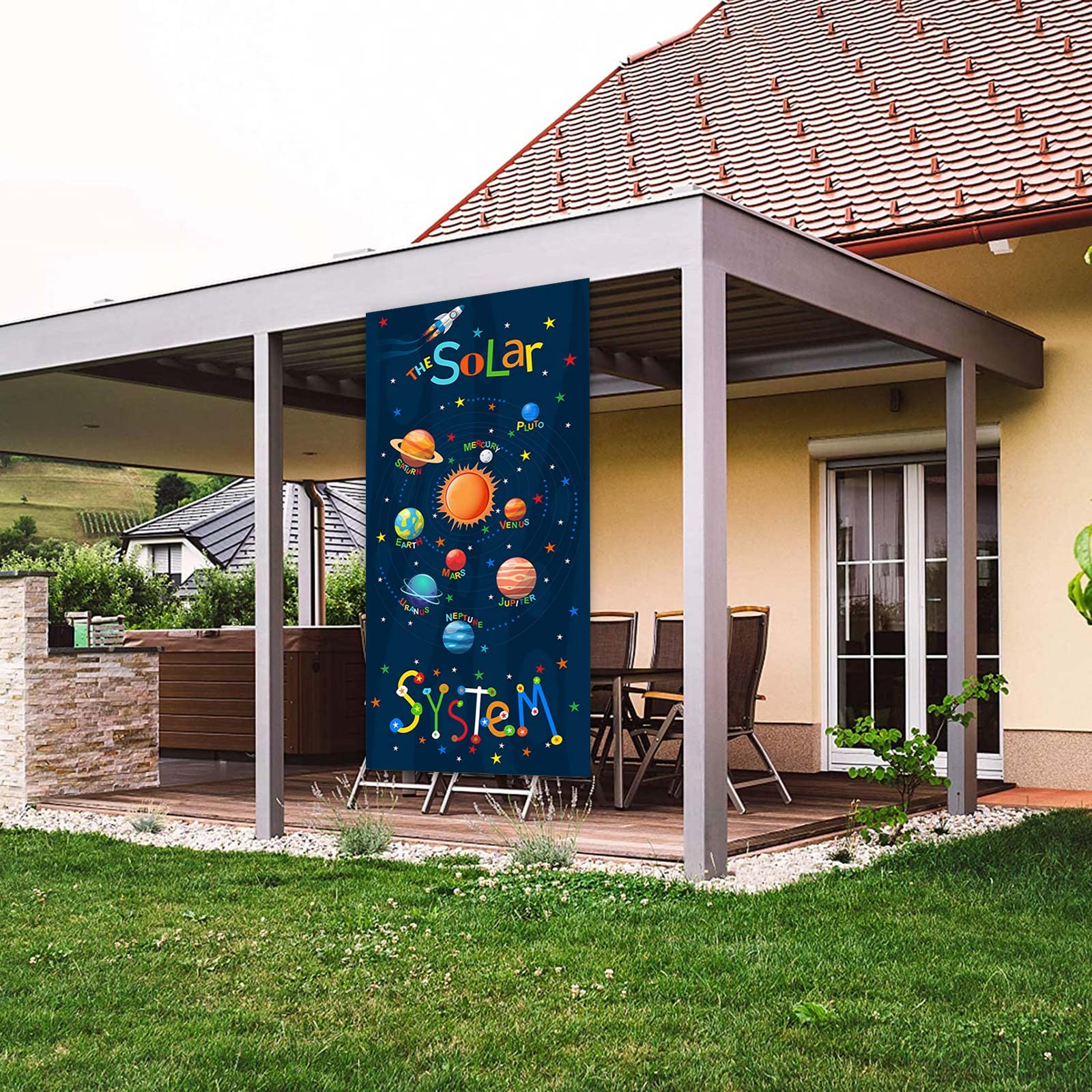 Happy Birthday Banner, 185x90 Cm - Wiederverwendbarer Stoffhintergrund Für Partys & Fotoshootings