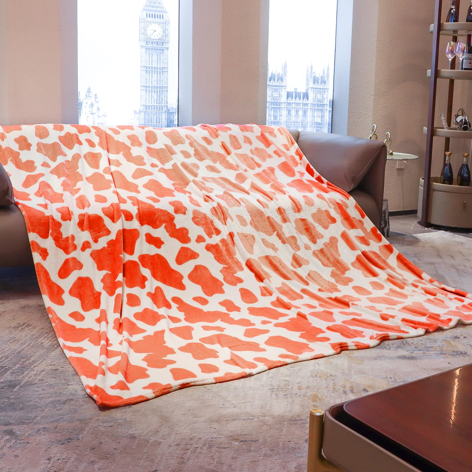 Soft Blankets and Throws Blanket Cow Print Lightweight Throw Blanket โ image 1