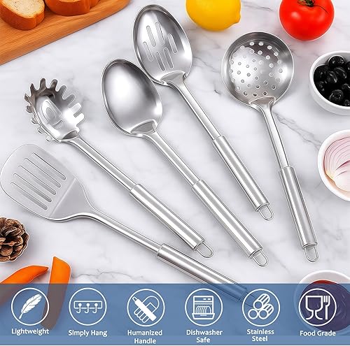 Miniatura 2 de Juego de utensilios de cocina de 11 piezas, juego de utensilios de cocina de acero inoxidable con soporte, juegos de utensilios de cocina