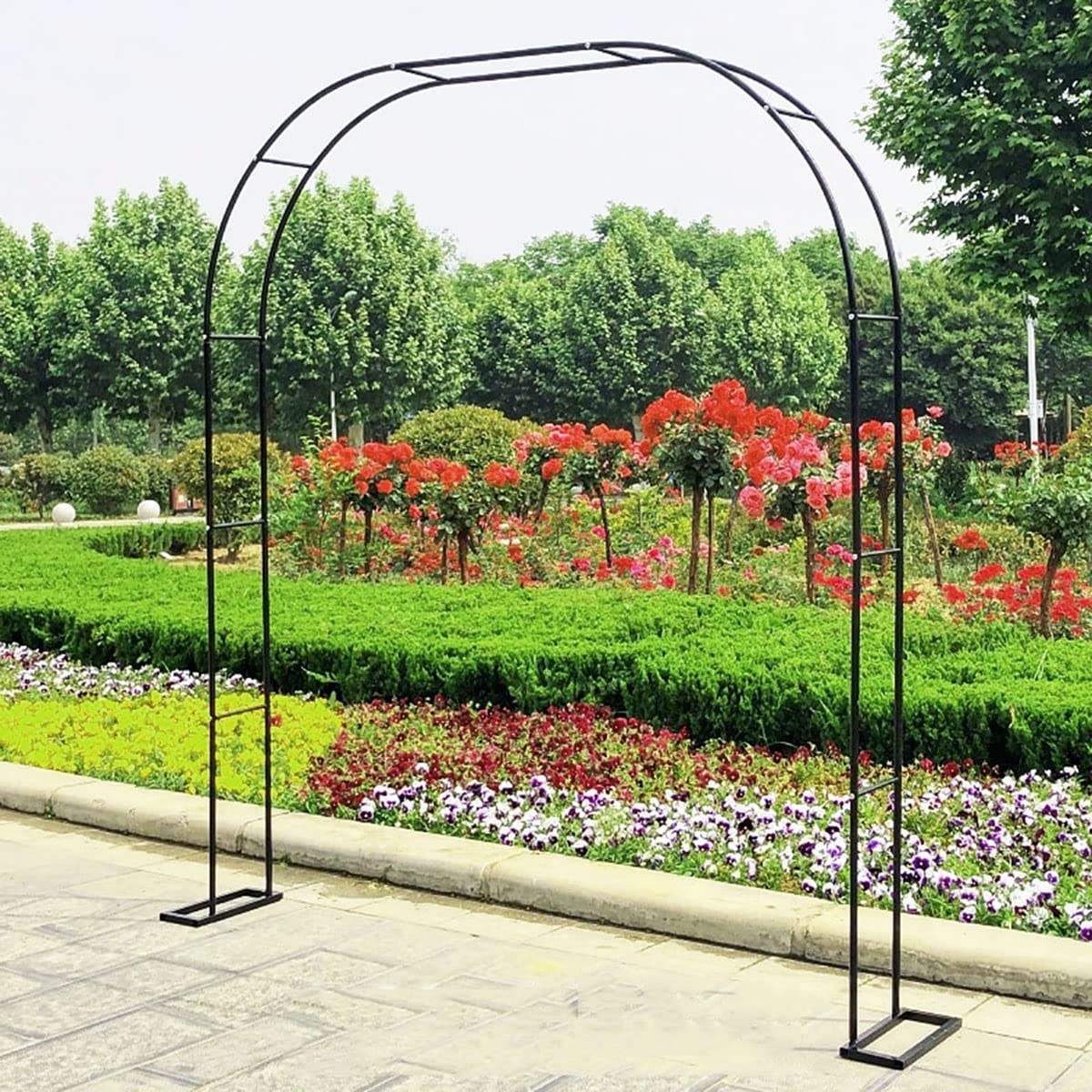 Arche De Jardin Métal Semi-Circulaire 120-340 Cm – Arceau Mariage Rosiers Plantes Grimpantes, Robuste & Élégante Extérieur