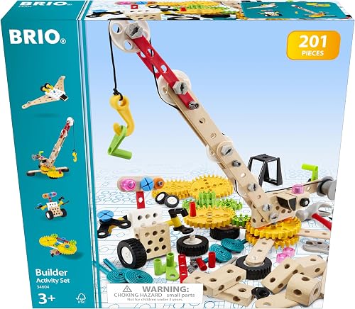 BRIO Builder - 34604 Builder Kindergartenset | Entwicklungsförderndes Rollenspiel- & Konstruktionsspielzeug für Kinder ab 3 Jahren