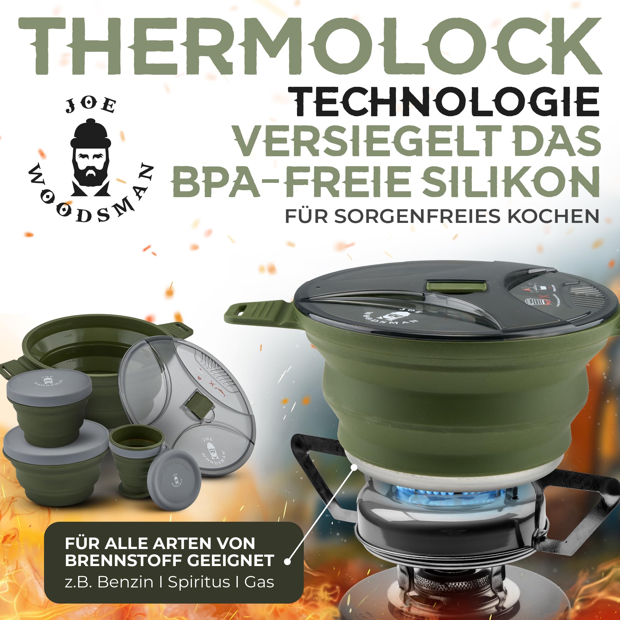 Overmont Batterie de cuisine de camping, kit de
