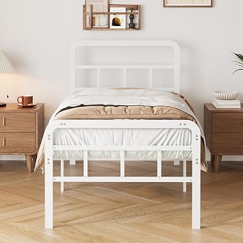 Yicensen Small Single Bed Frame with Headboard and Footboard