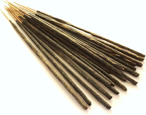 Oud Agarwood Incense Sticks - Artisan Luxury Masala Incense - Handcrafted Long-Burning (75 minutes) extra-thick sticks - Exotic Divine Scent for Home, Spirituality & Meditation - Oudh