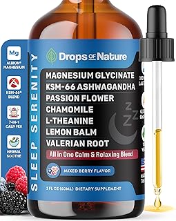 Magnesium Glycinate & Ashwagandha Liquid Drops with Valerian