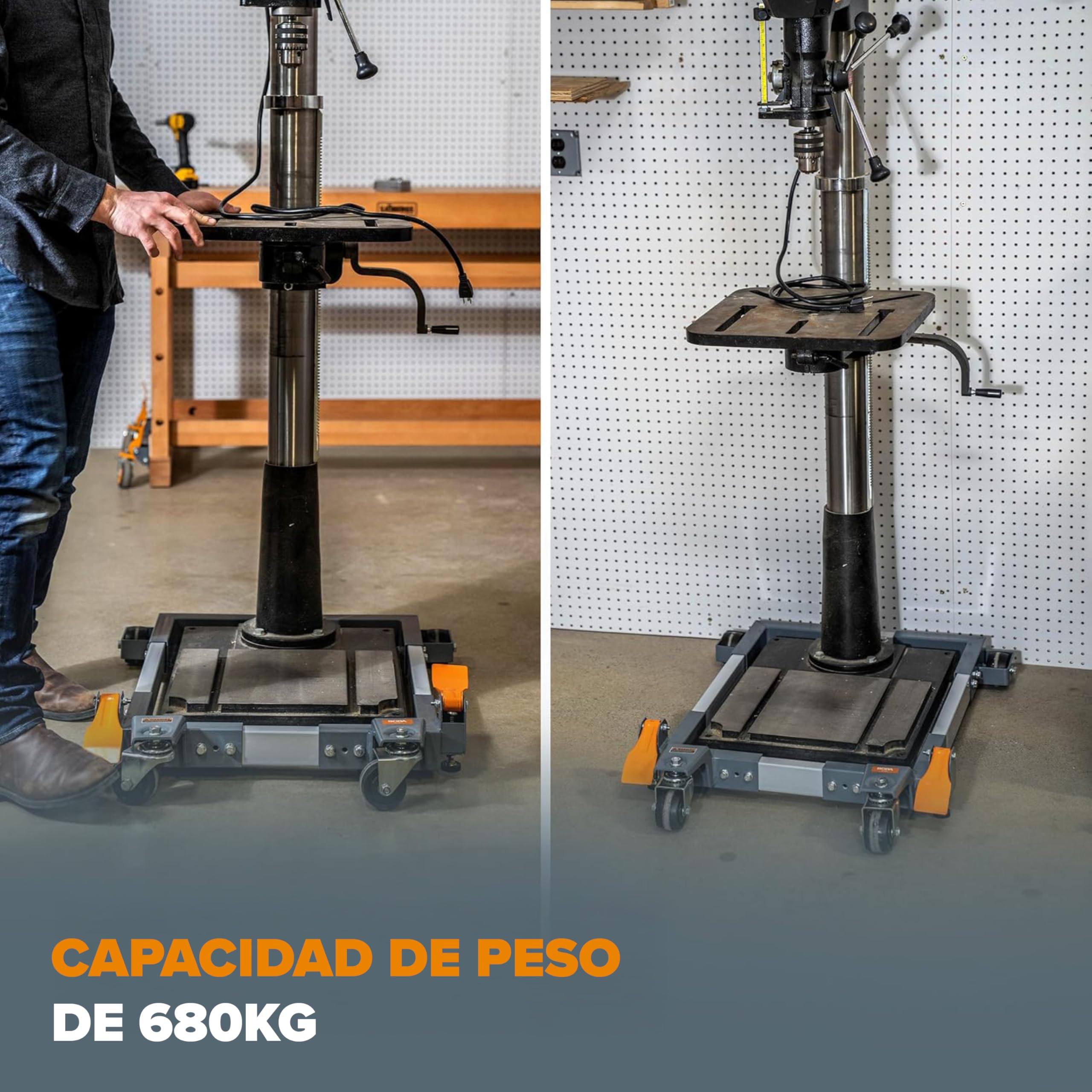 Bora Portamate PM-3500-Industrial Strength Base móvil móvil móvil que hace que tus herramientas eléctricas más pesadas sean fáciles de mover