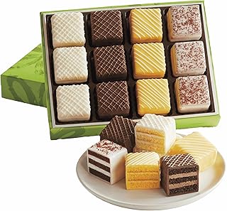 The Swiss Colony 12-pc. Celebration Cake Sampler - 9 1/4 oz. of Gourmet Petits Fours Cakes, Red Velvet and Assorted Layer Cakes, Perfect Dessert for Special Celebrations