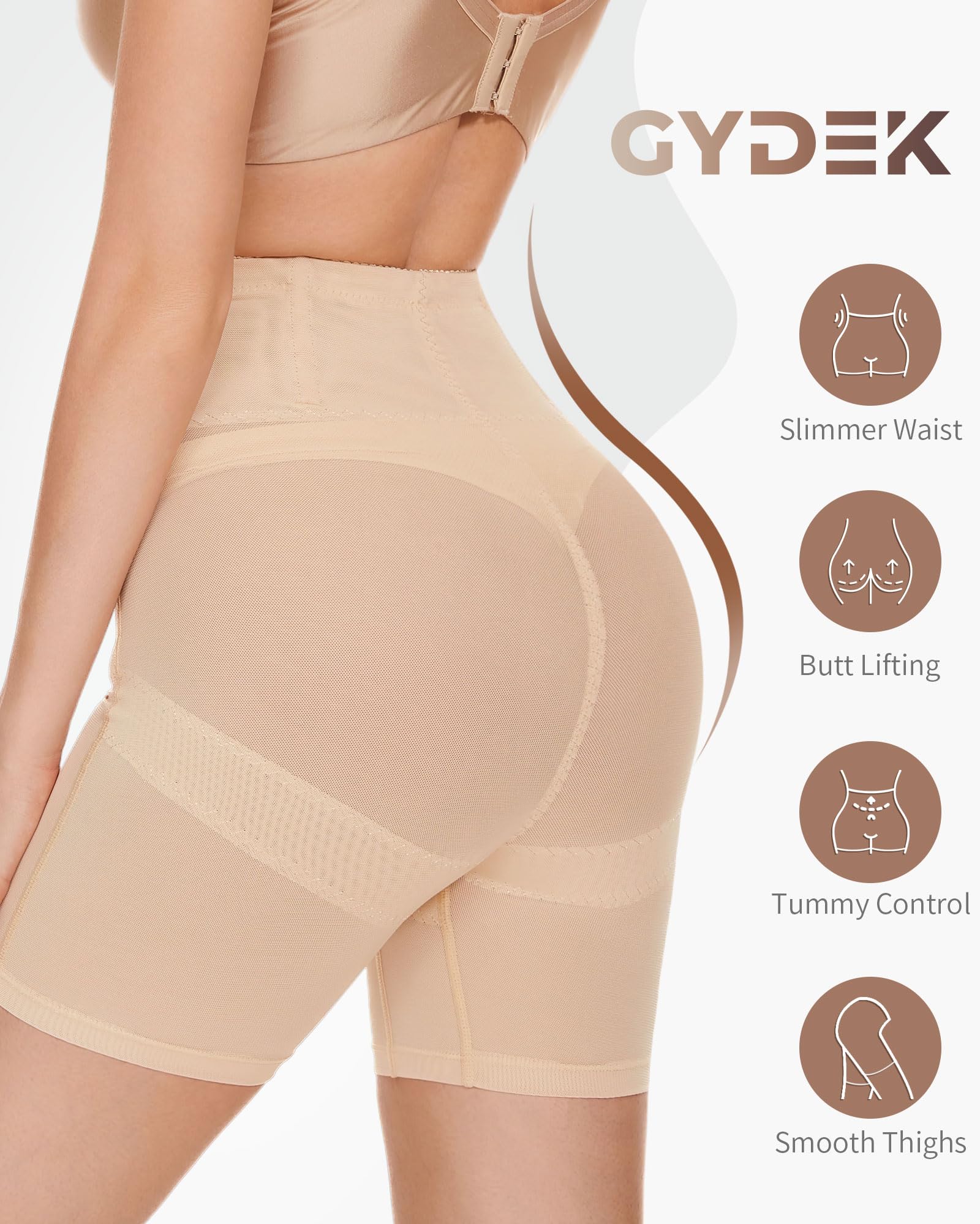 GYDEK Shapewear - Short gainant - Taille haute - Culotte amincissante pour la taille