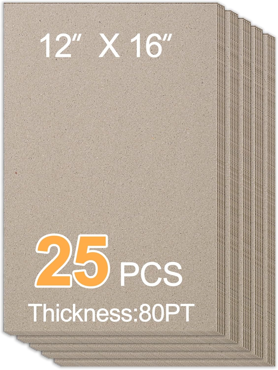 Chipboard Sheets (12 Inch x 16 Inch, Pack, 25)