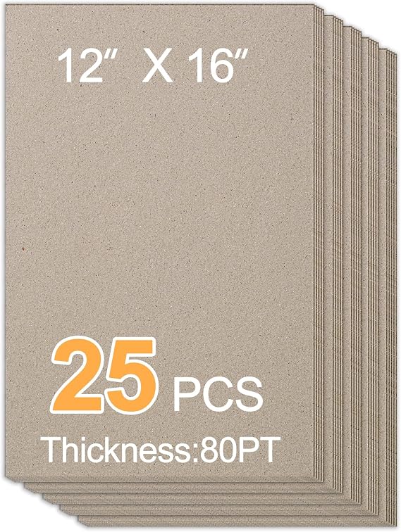 Chipboard Sheets (12 Inch x 16 Inch, Pack, 25)