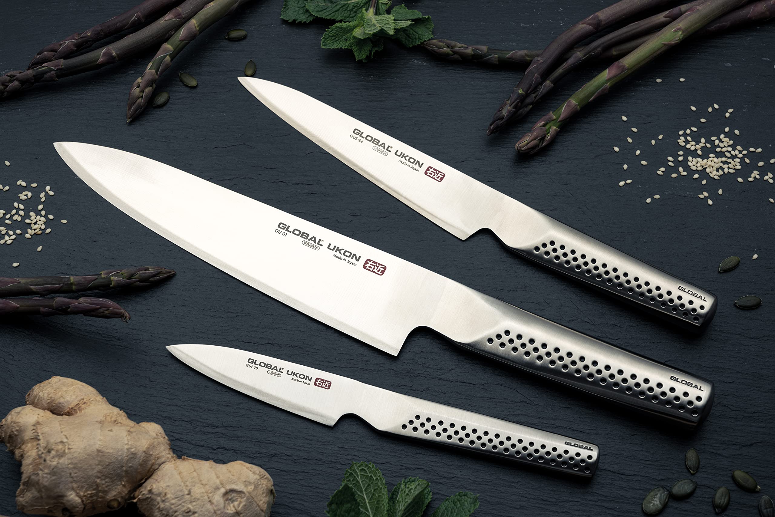 調理器具 GLOBAL CROMOVA 18 G-3 Global CROMOVA 18 Santoku Knife - Seamless 18cm Precision