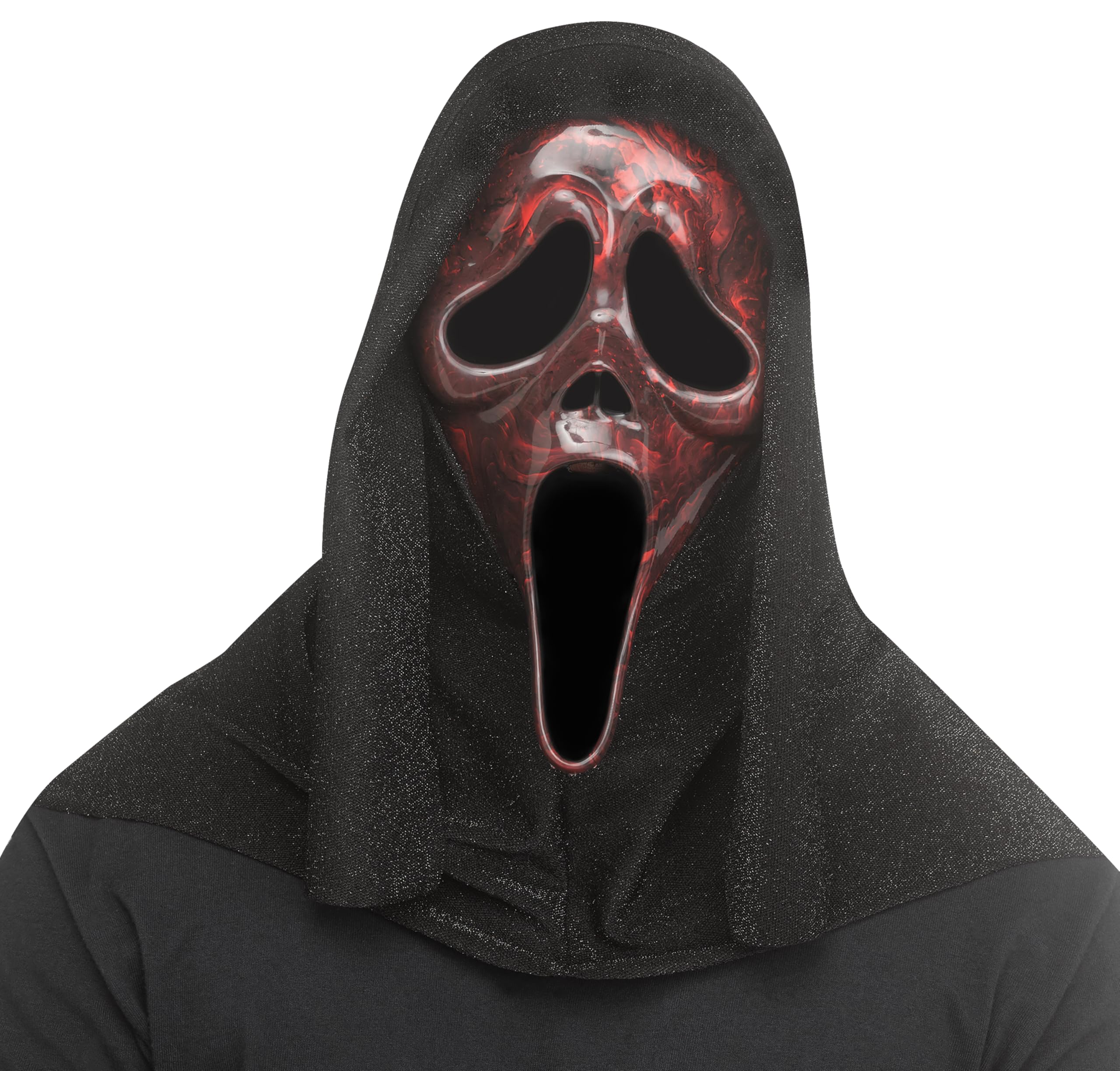 Fun World Ghost Face Red Marbled Mask