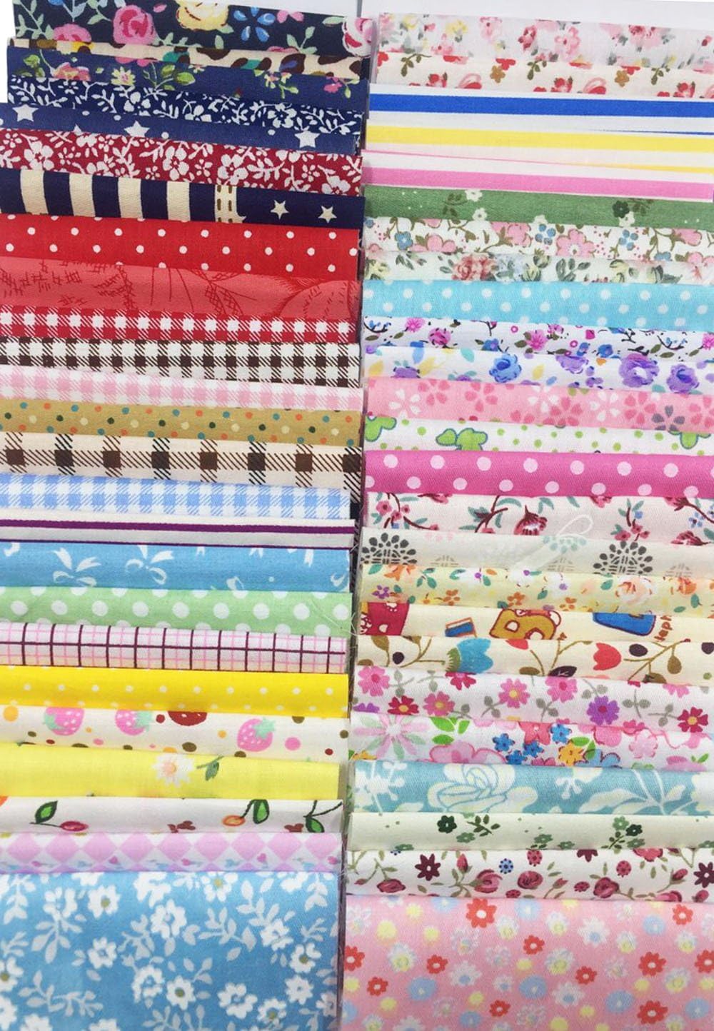 levylisa 200 PCS 4'' x 4''100% Precut Cotton Fabric Bundles DIY Sewing Quarters Bundle Fabric Quilting Vintage Sheet Supply