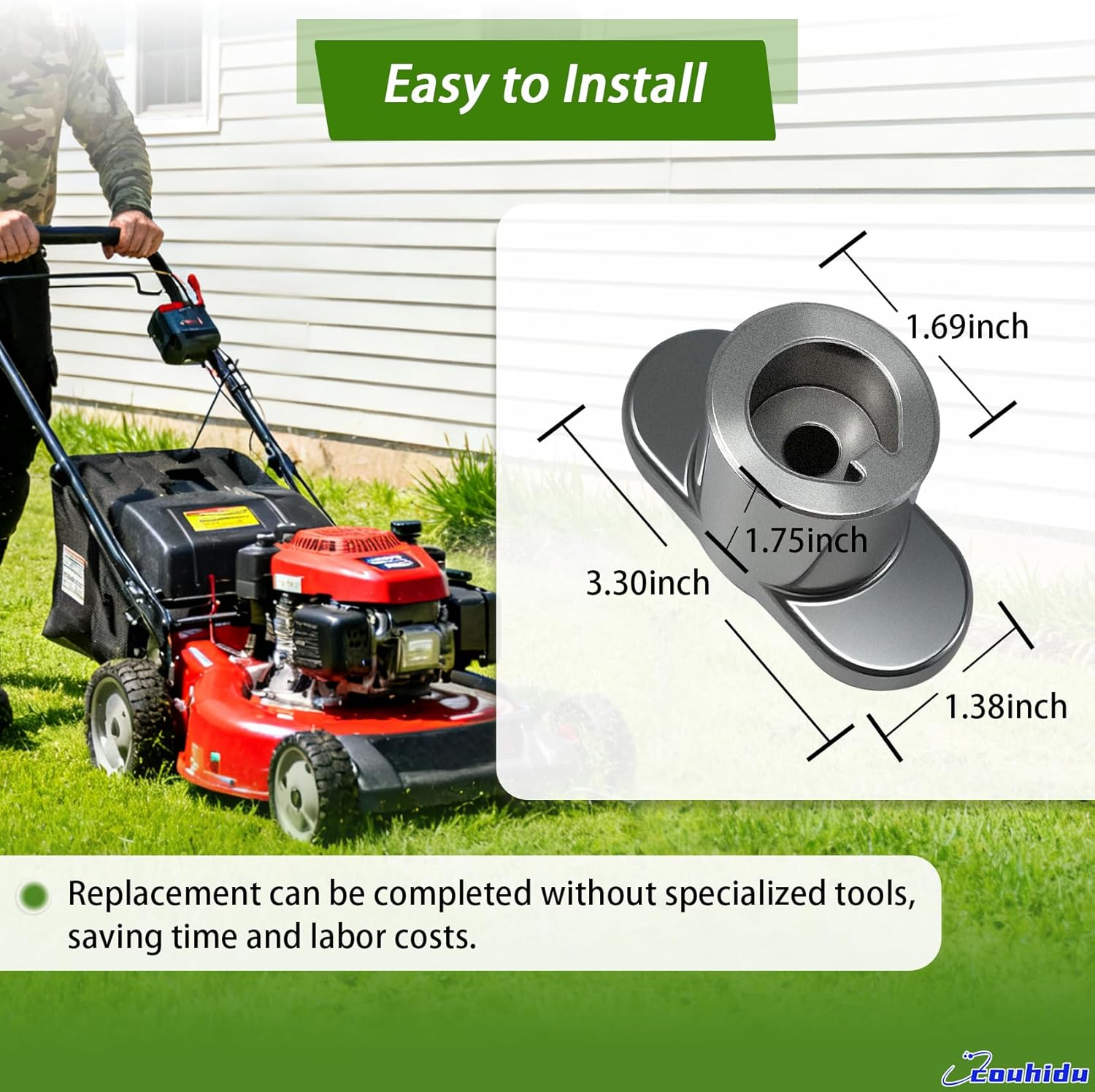2026 Upgraded 748-04082 Blade Adapter 2.15" x 25mm, Compatible with MTD, Troy-Bilt, Yard Man Lawn Mowers Models, Replace 748-04226 746-0910 746-0910A