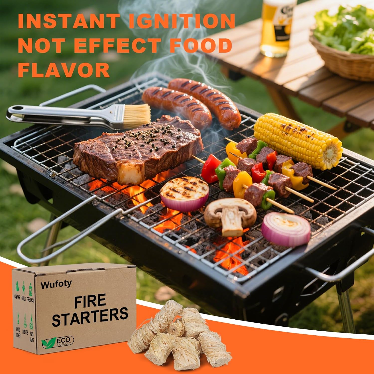 3 Lbs Fire Starter - Fire Starters for Campfires, BBQ, Fire Pit, Chimney, Smoker, Pizza Oven, Wood Stove, Charcoal Starter, Fire Starters for Grill, Firestarter