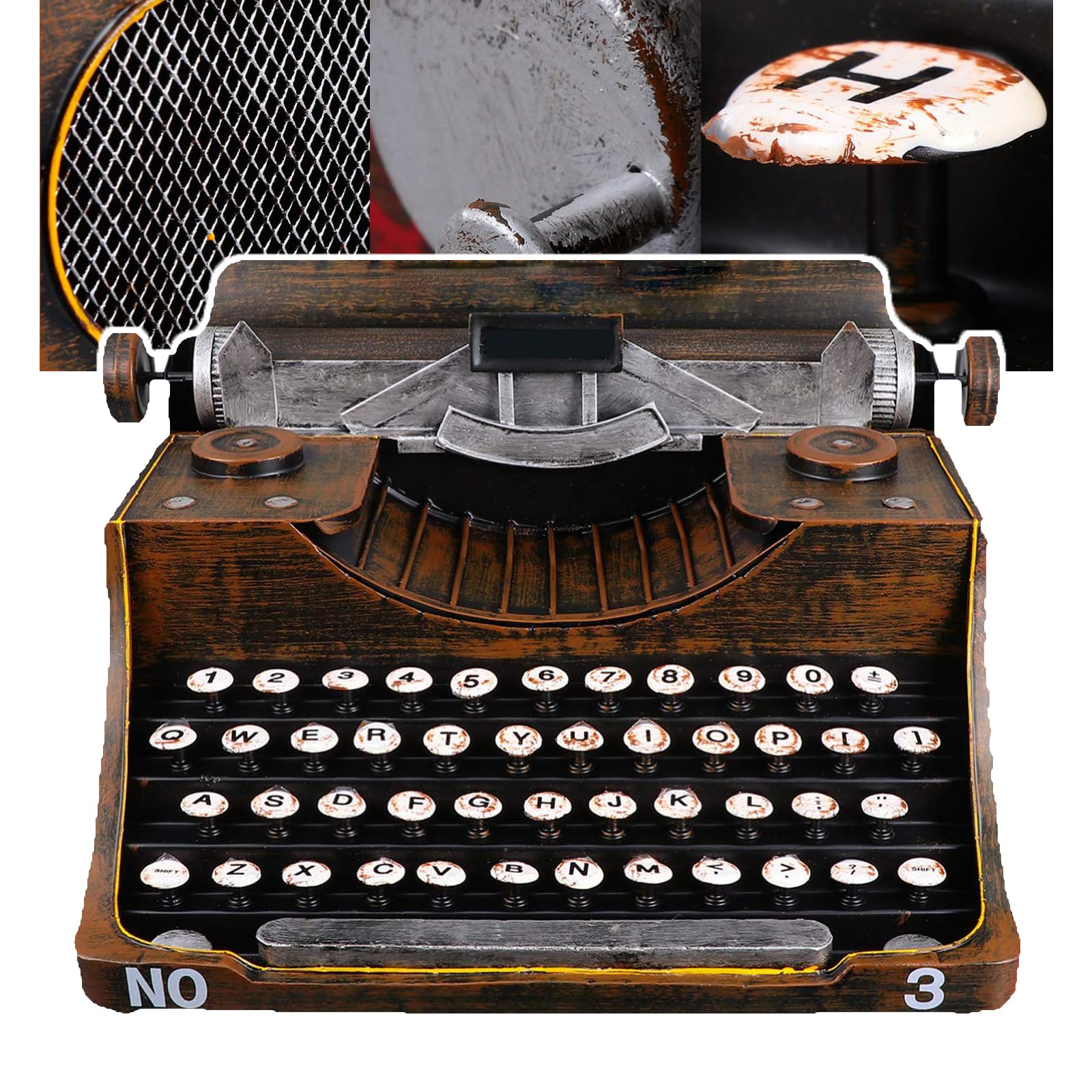 アンティーク タイプライター インテリア ホワイト 白 当時物 ビンテージ Amazon.com: Vintage Finish Antique Typewriter - White