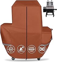 Vista 32 de QuliMetal Funda para ahumador eléctrico Pit Boss Serie 3 – Cubierta para parrillas Pit Boss PBV3G1 Ahumador vertical 600D resistente al agua