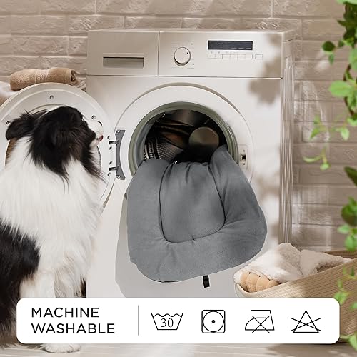 Miniatura 6 de Bedsure Almohadilla lavable para perros grandes, cama antideslizante para cachorros, para jaulas, tapete plano y delgado de forro polar ultra suave