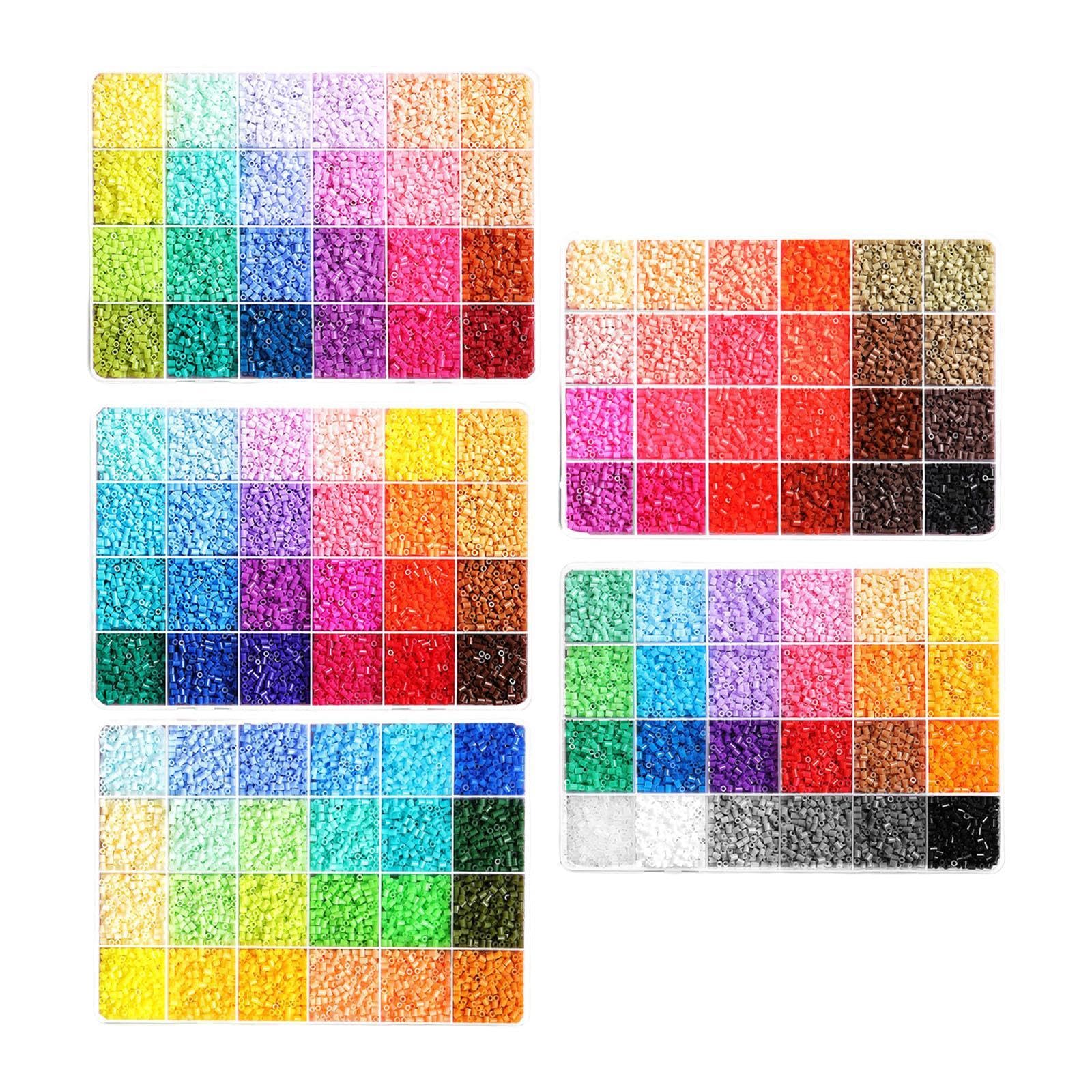 Harilla 5 Boxes Beads Kit for Art Crafts Creative Puzzle Toys 2.6mm Mini Melty Beads Set for Boys Girls Adults Beginners Party