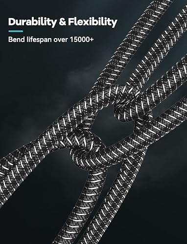 Miniatura 6 de VIOY Cable auxiliar largo (20 pies), carcasa de cobre, sonido de alta fidelidad Cable auxiliar trenzado macho a macho de 0.138in compatible con