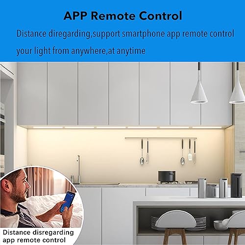 Miniatura 4 de Tira de luces LED inteligentes para debajo del gabinete, Alexa, eco, Google Home, dispositivos compatibles con aplicaciones, 2700 K a 6500 K blanco
