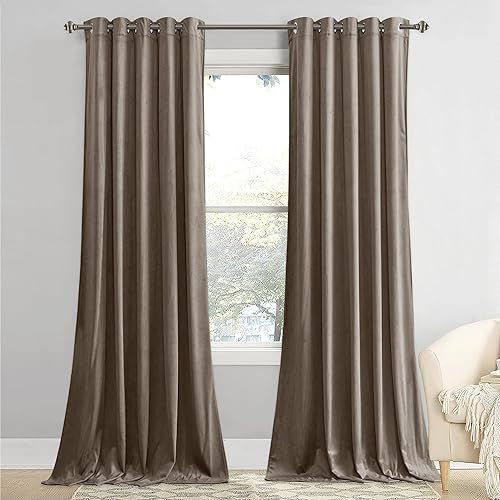 Miniatura 11 de StangH Cortinas de Terciopelo Verde Azulado Opacas - Cortinas de Servicio Pesado con Aislamiento Térmico Decoración del Hogar para Sala de Estar de