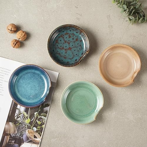 Miniatura 6 de Soporte de cuchara de cerámica para la parte superior de la estufa, soporte para utensilios para encimera de cocina, soporte para cucharas,