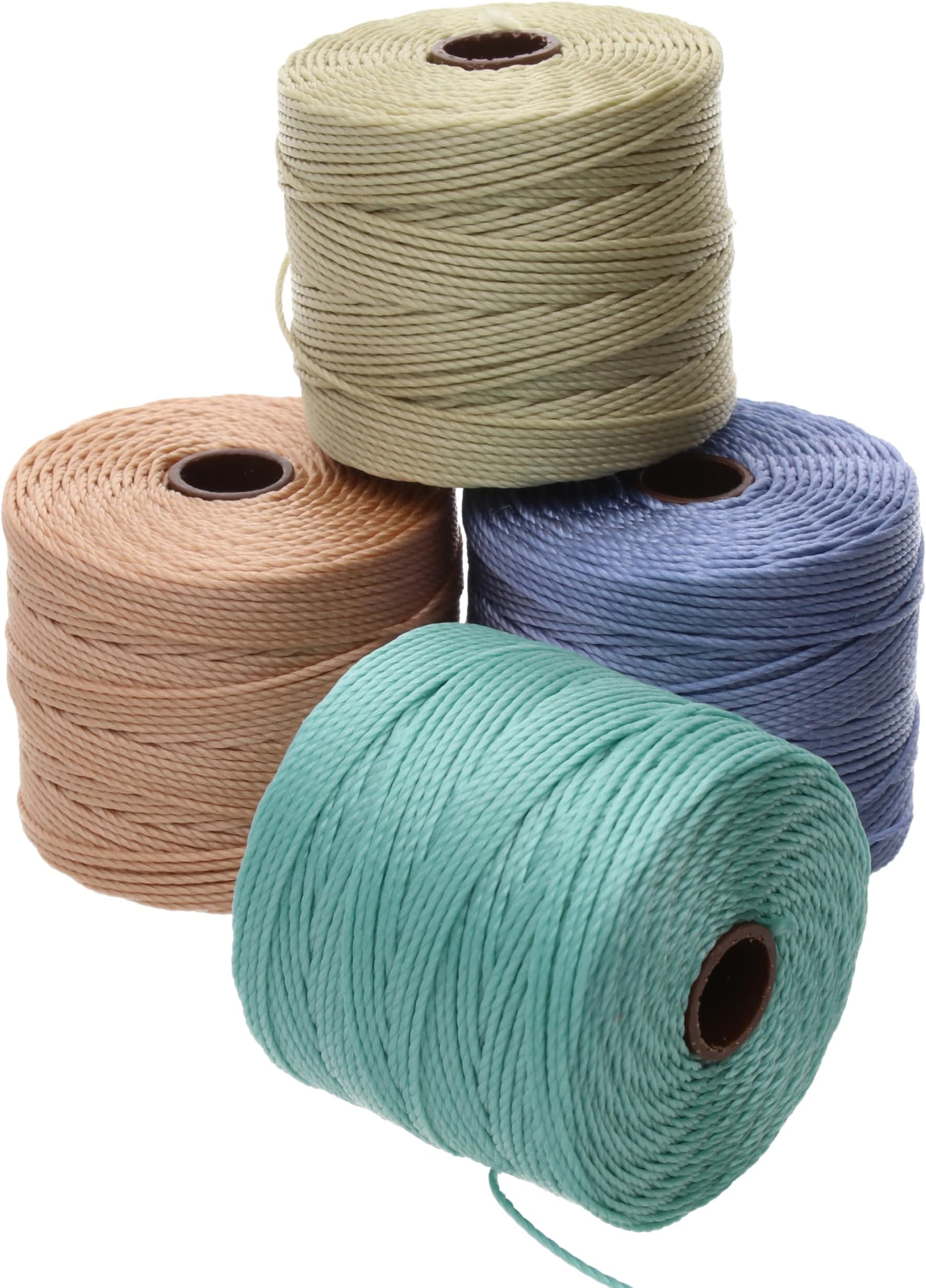4 Spools Super-lon #18 Cord Ideal for Stringing Beading Crochet and Micro-macram Jewelry Compatible with Kumihimo Projects S-lon Light Mix
