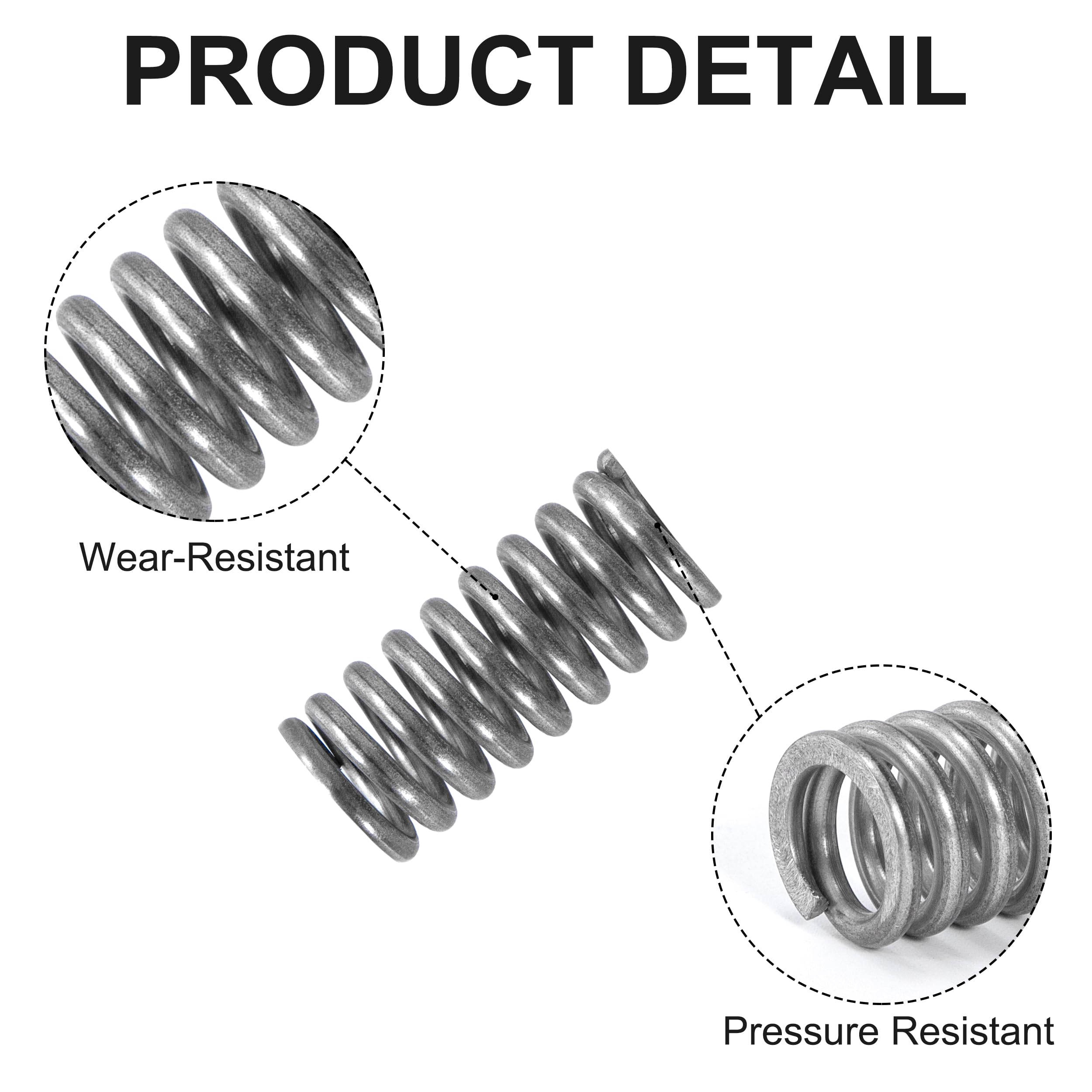 Ressort Compression Acier Inox 14x35mm Fil 2,3mm Force 17,54kg - Lot 10 Pièces Haute Précision