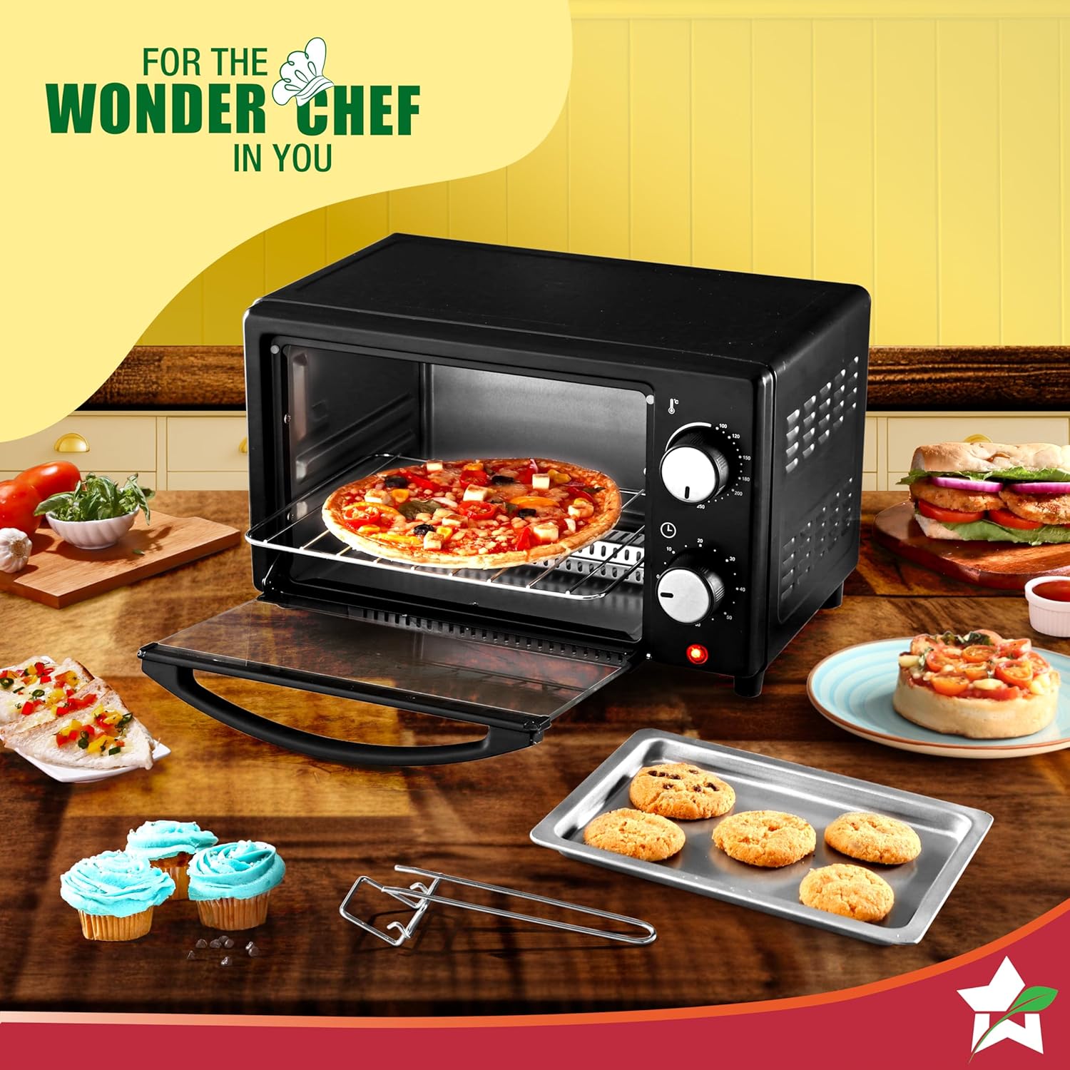 Wonderchef Oven Toaster Griller (OTG) 10 L | Bake, Grill, Roast | Auto-Shut Off | Heat-Resistant Tempered Glass | Customised Time & Temperature Control | Easy to Clean | 2 Year Warranty 27 81BKlliE2vL. SL1500