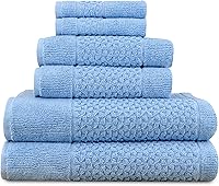 Vista 12 de Classic Turkish Towels CTT - Juego de toallas de lujo de 6 piezas, 100% algodón turco, de secado rápido, altamente absorbente y cómodo, incluye 2