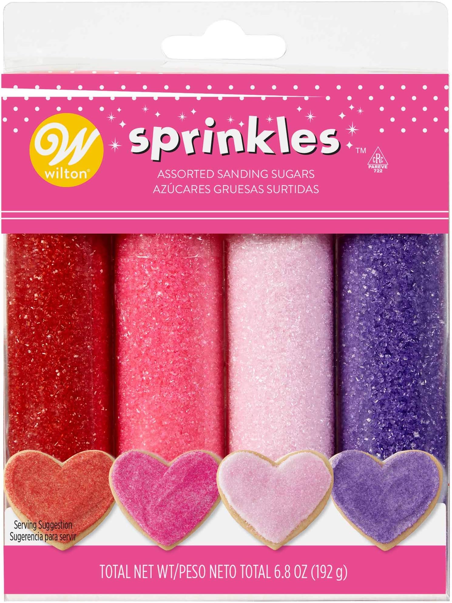 Food Items SPRINKLES SUGAR 4/PK VALETINE, us:one size, Valentine's Day