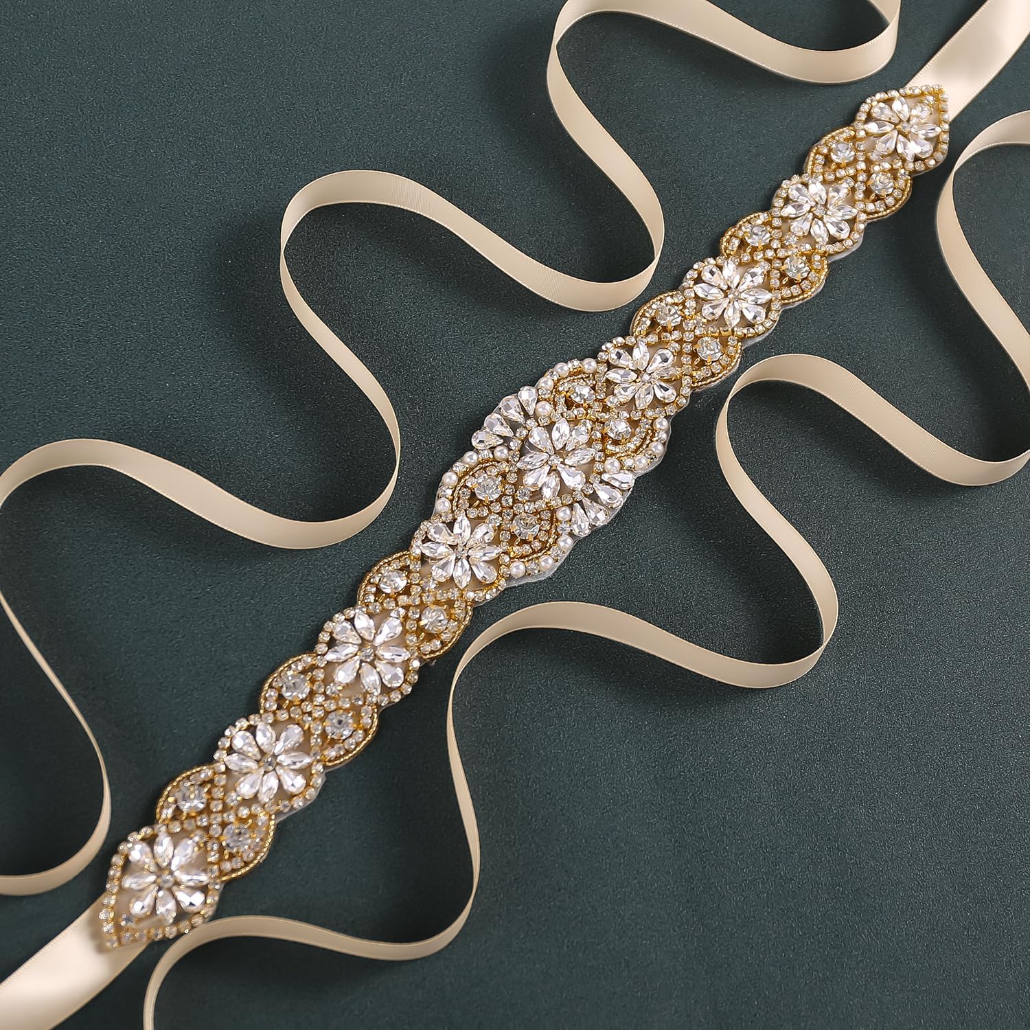Wedding Belt Crystal Bridal Belt Handmade Rhinestone Sash Belts for Dresses