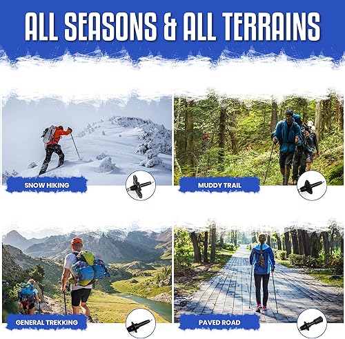 Miniatura 7 de Lucern Bastones de senderismo de carbono ultra ligeros y antigolpes de 5.7 onzas, increíblemente duraderos, sumamente cómodos, óptimamente seguros,