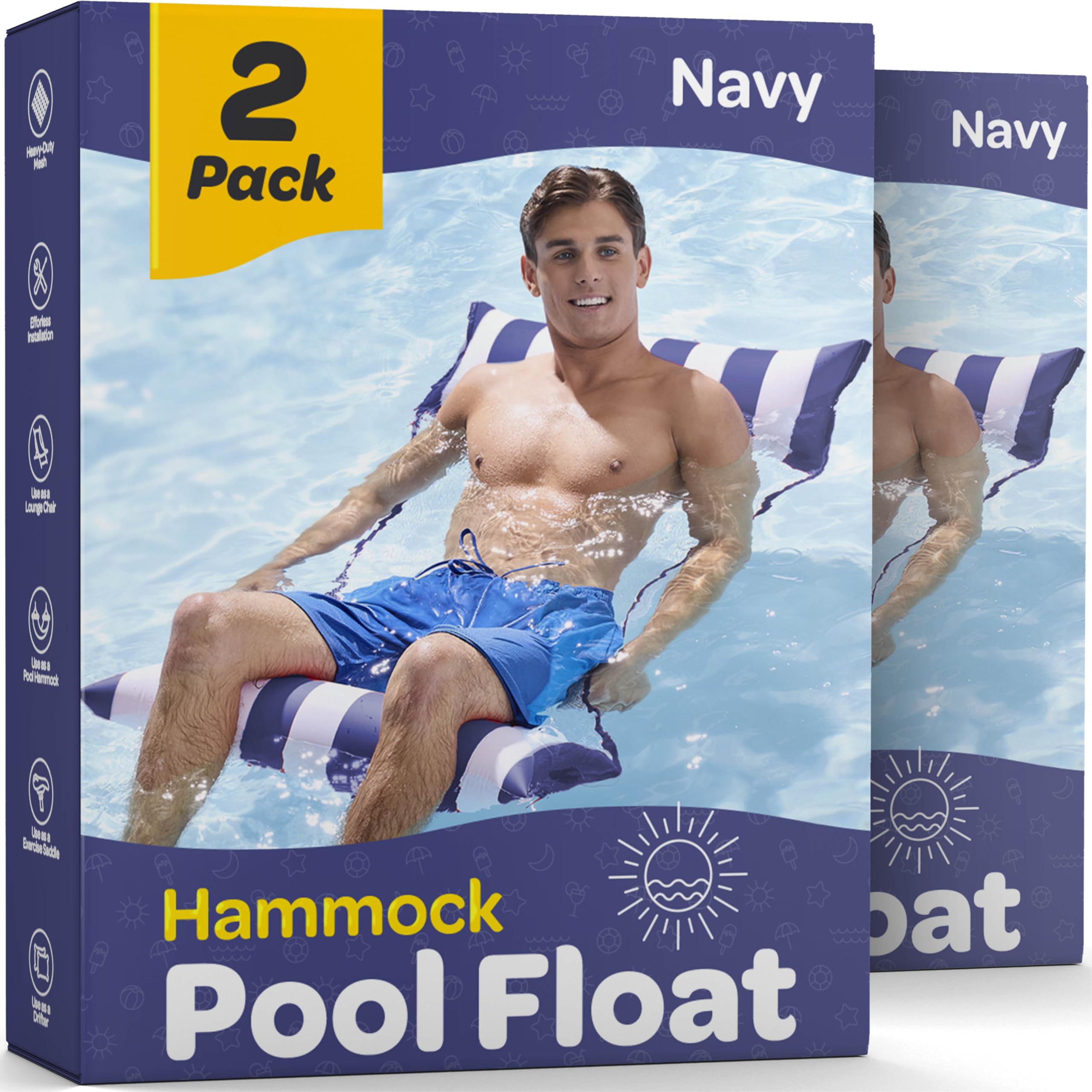 Pool Floats for Adults Multi-Purpose Hammock Pool Float: Saddle, Lounge Chair, Hammock, Drifter - Water Hammock for Adults in Swimming Pools - Pool Float Lounger (44" X 26")