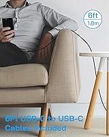 Vista 6 de AISNI Para cargador rápido tipo C de 45 W, bloque de carga rápida USB C con cargador tipo C de 6 pies, cable de carga rápida compatible con Galaxy