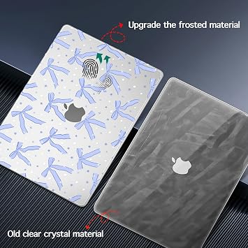 2026 MacBook Pro 14インチ M5 M4 M3 M2 M1 Pro/Max Chip 2026 2025-2021年発売 A3427 A3426 A3434 A3112用 プラスチックハードシェルケース キーボードカバー付き リボンリボン ブルー