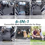 Chumajor Extendeur de siège arrière pour chiens-supports 400lb,Siège de voiture de chien imperméable Couverture rigide bas-détachable,600D antidérapant résistant anti-rayure lourd durable, Hammock de chien pour voiture, SUVs,Truck Travel Bed