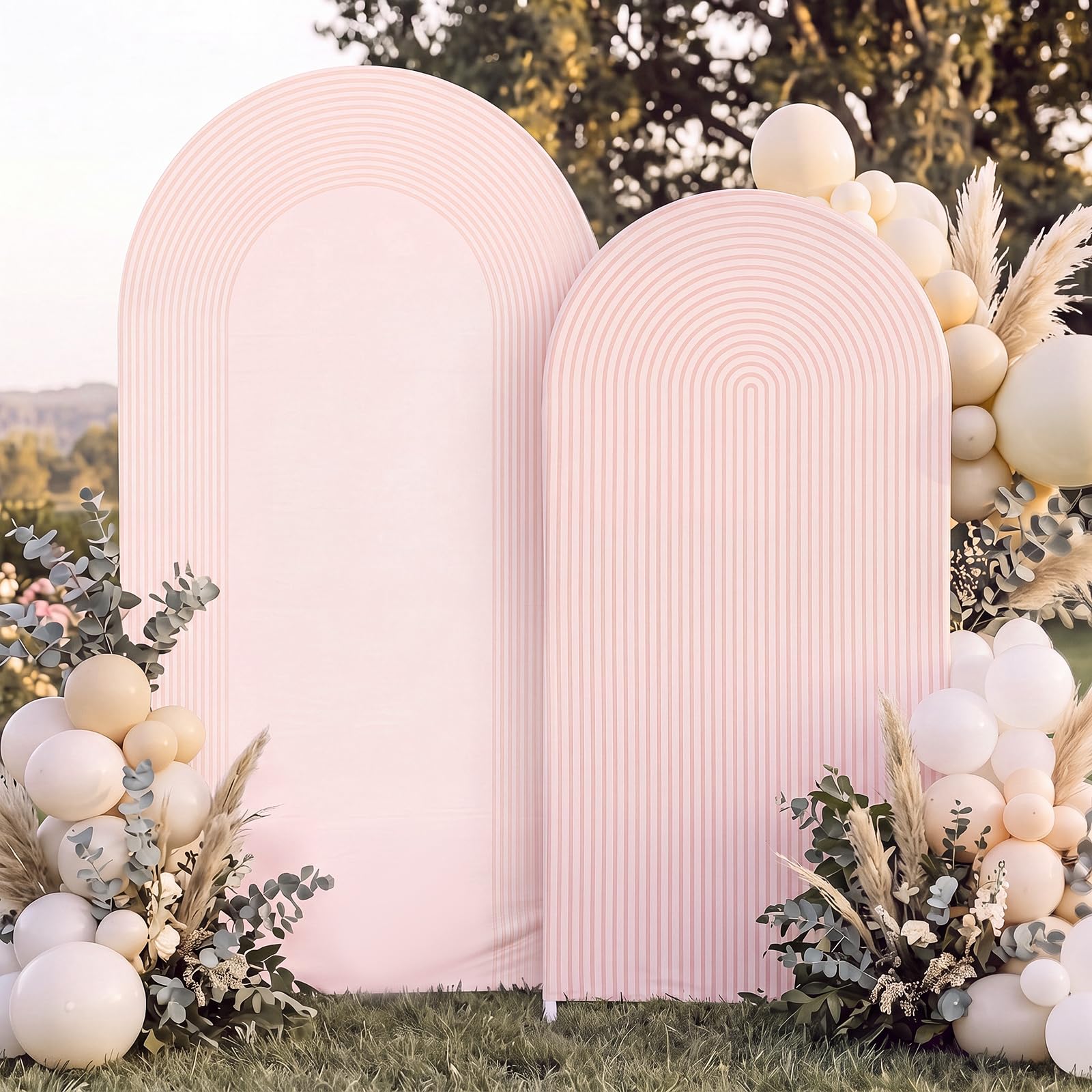 Photo 1 of Chicplaid Ripple Arch Backdrop Cover Set - Pink
