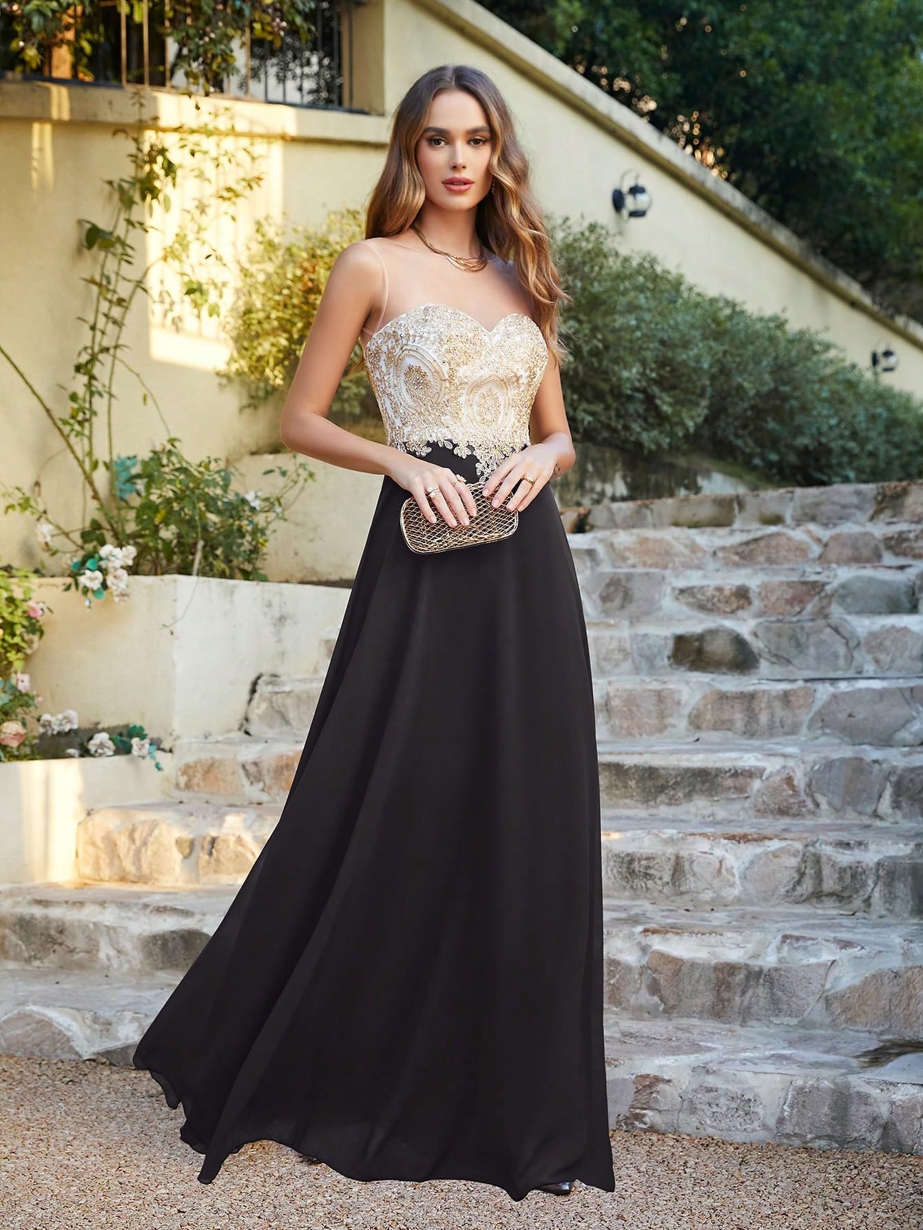 black and gold tube dress Sofie Black Sequin Knit Strapless Mini Dress main image 1
