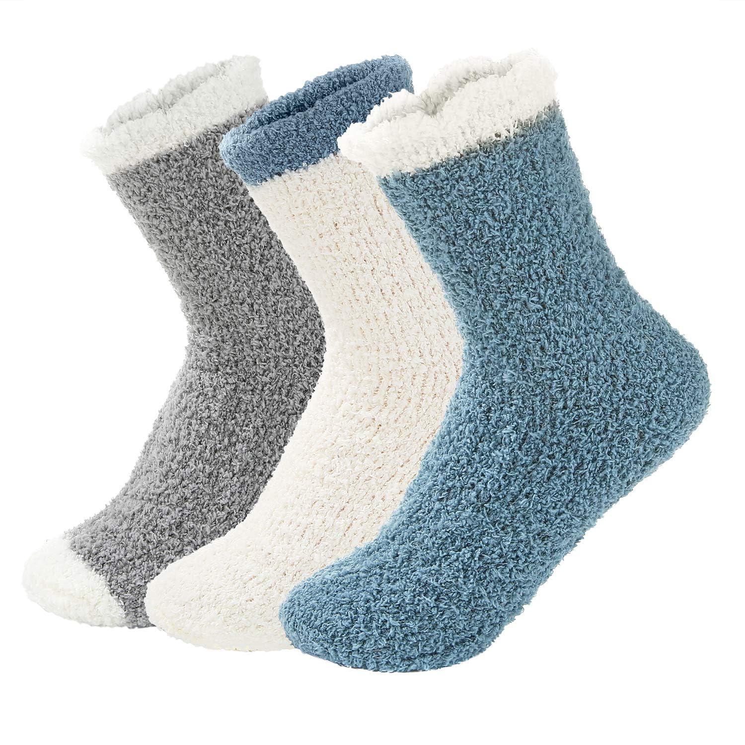 Zando Women's Fuzzy Socks for Women Slipper Socks-Cozy Fluffy Non-Slip Warm,for Halloween, Home, Hospital, Yoga