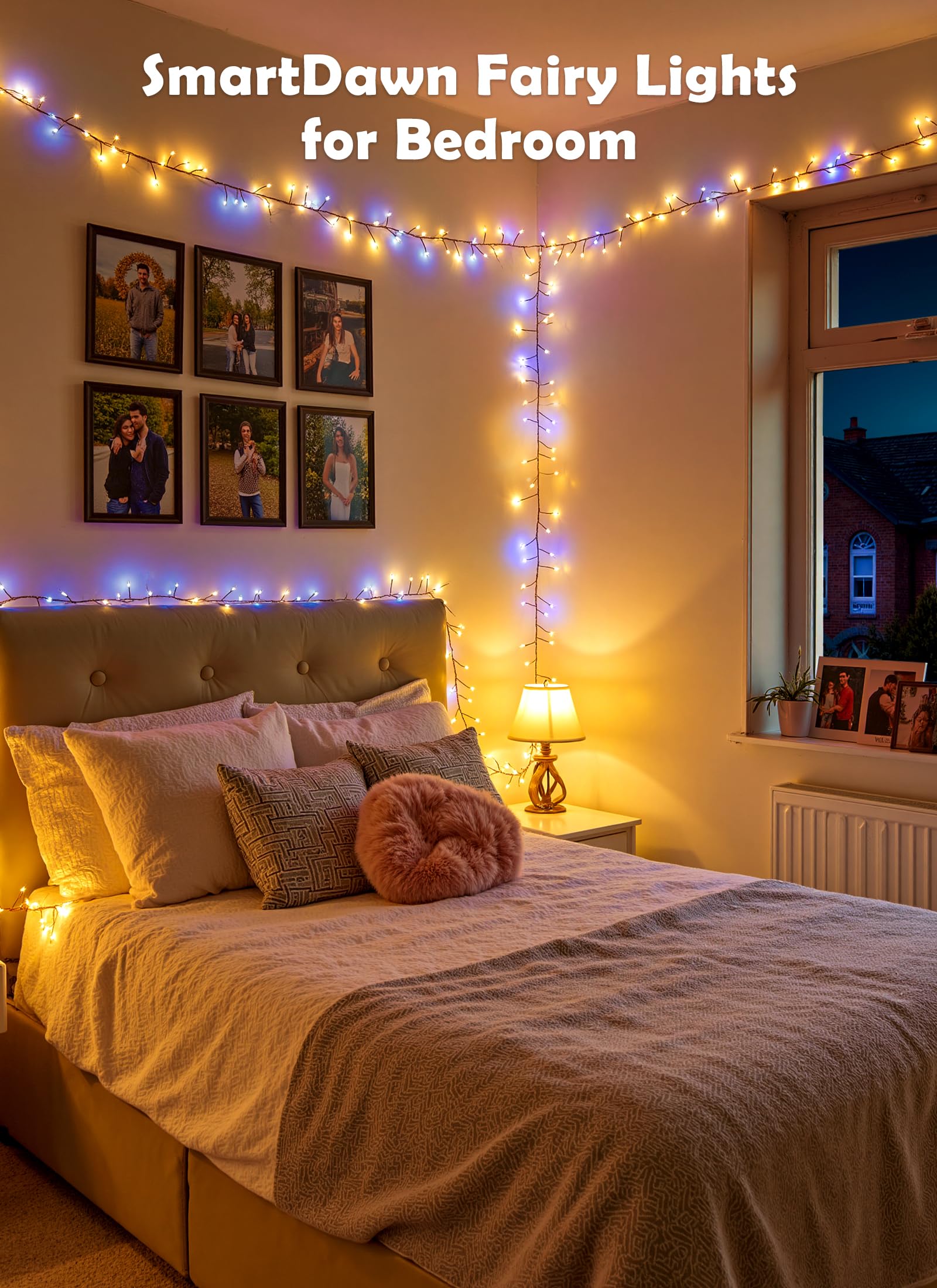 Guirnalda de luces para interiores, paquete de 4 unidades de 10 pies, 120 luces LED, funciona con pilas, con temporizador para decoraciones de Navidad, manualidades, centros de mesa de boda