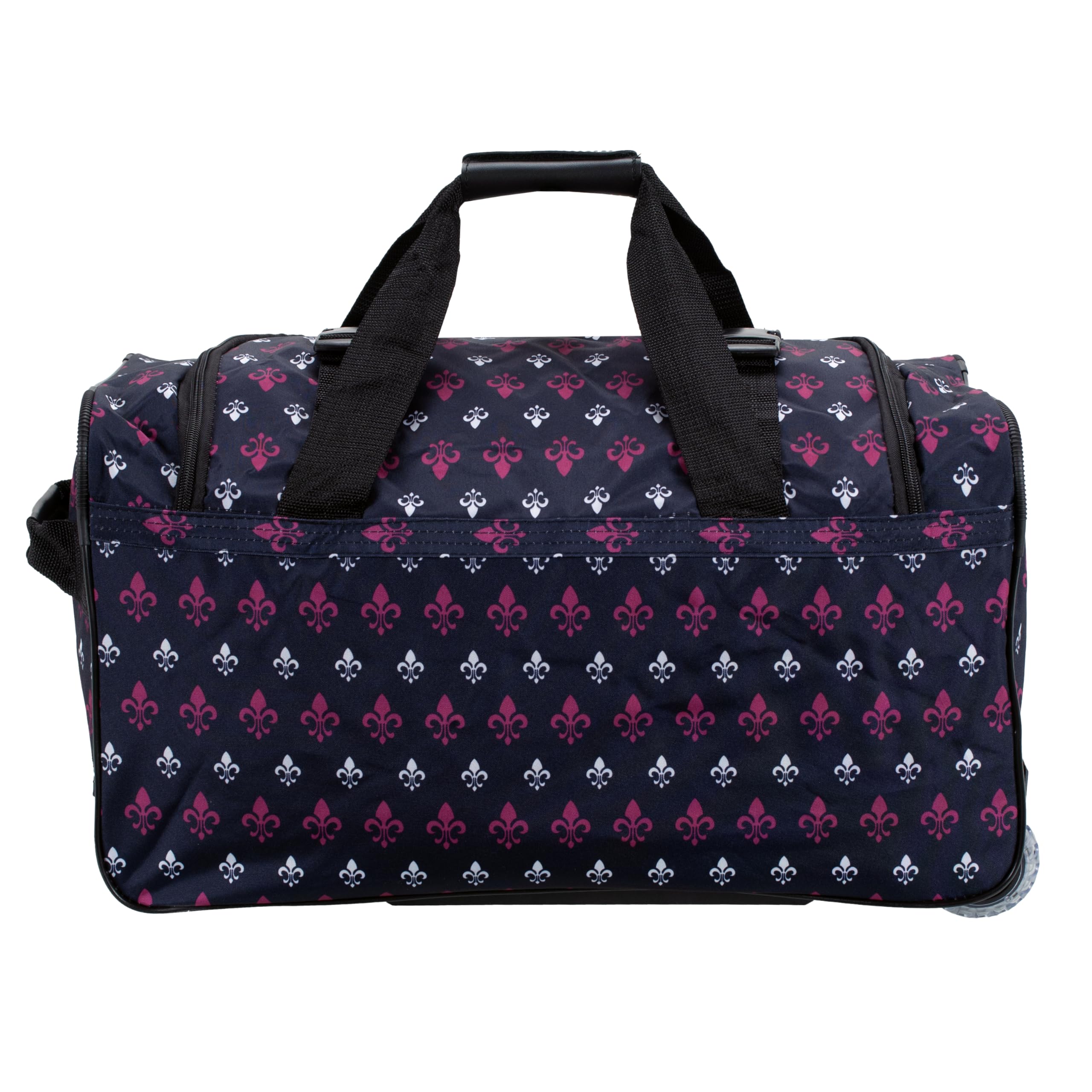 Rockland Sac de Sport à Roulette, Reisetasche mit Rollen, Gris Clair, Bordeaux, 55,9 cm (22