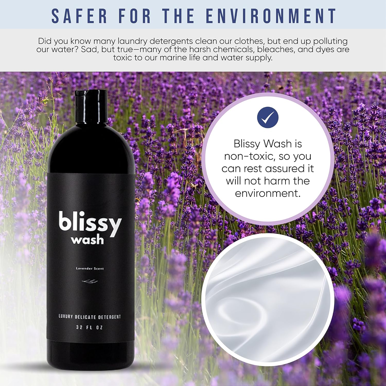 Plant Based Natural Laundry Detergent - Wool, Silk & Cashmere Detergent for Washing Machine - Naturally Scented with Lavender Oil - Silk Detergent, Cashmere Wash, Wool Shampoo - Silk Laundry Detergent - Image 7