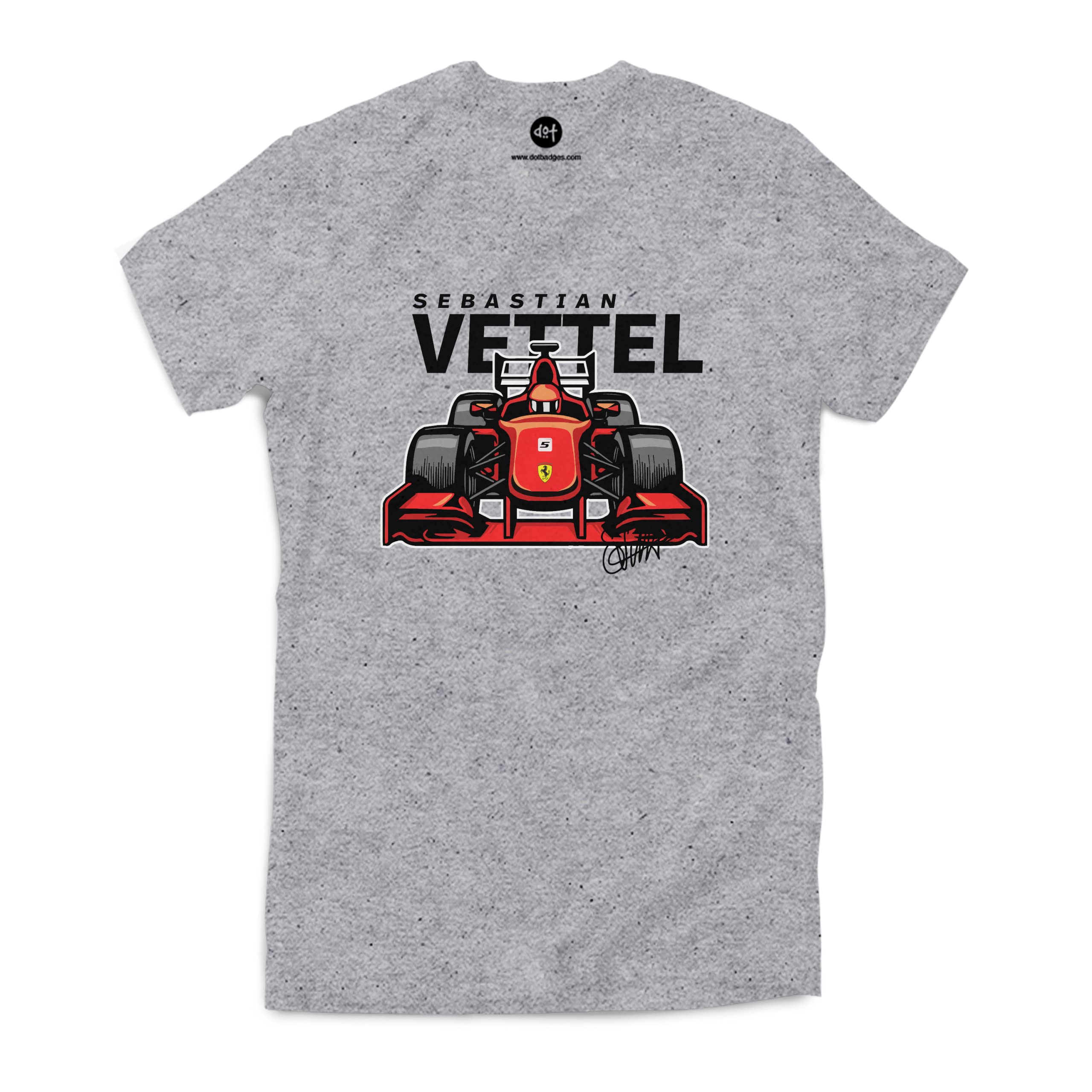 Sebastian Vettel Car Formula One F1 - Grey - for Casual Motorsport Branded Street wear for Men and Women T-Shirt Clothing Merchandise