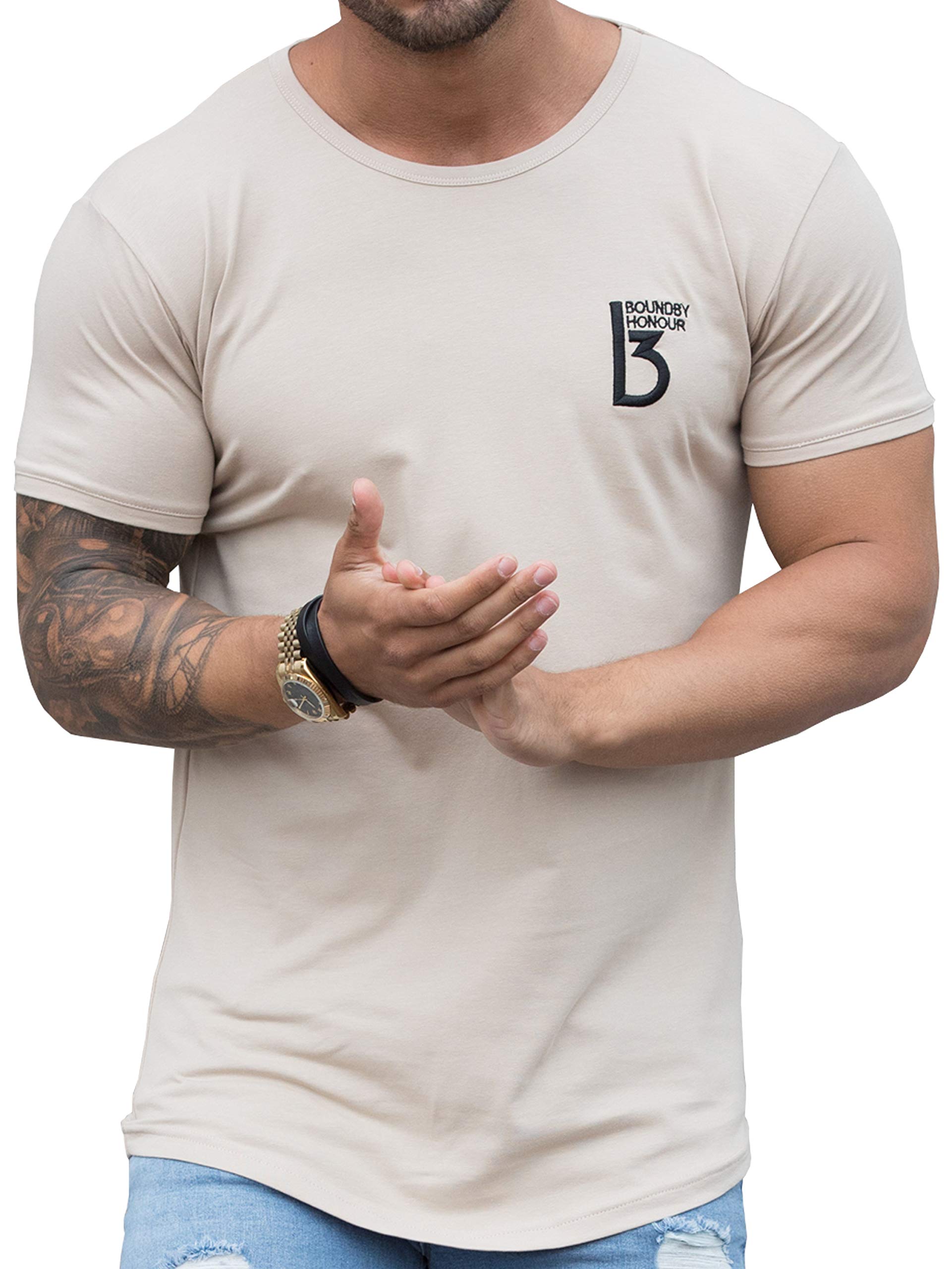 Bound By HonourMen’s Slim Muscle Fit Crew Neck Short Sleeve T-Shirt