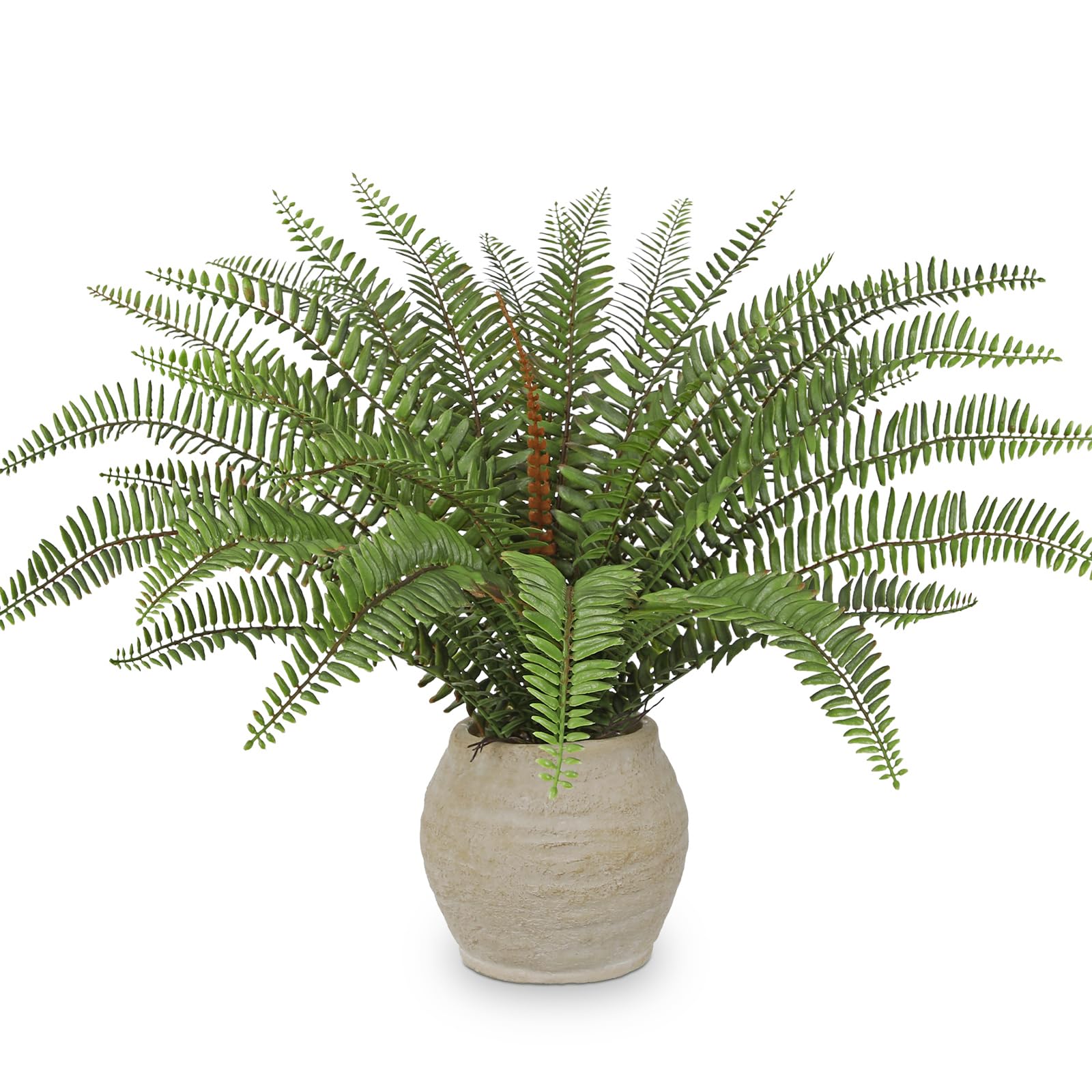 Fougère verte artificielle plante en pot céramique pour maison