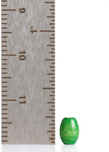 Miniatura 2 de 3,000 cuentas de barril de madera, colores surtidos brillantes, a granel, 0.157 x 0.236 in, muy pequeñas, con agujero de 0.071 in